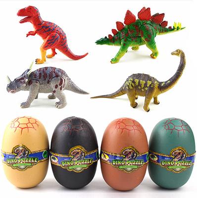 Heizi 4D Puzzle Zaurus DX Dinosaur Egg Zestaw 4 Jurassic Excavation Egg 3D Puzzle Montaż Figurka Zabawka Łącznie 24 Typy 4 Losowe (Ustaw jajka)