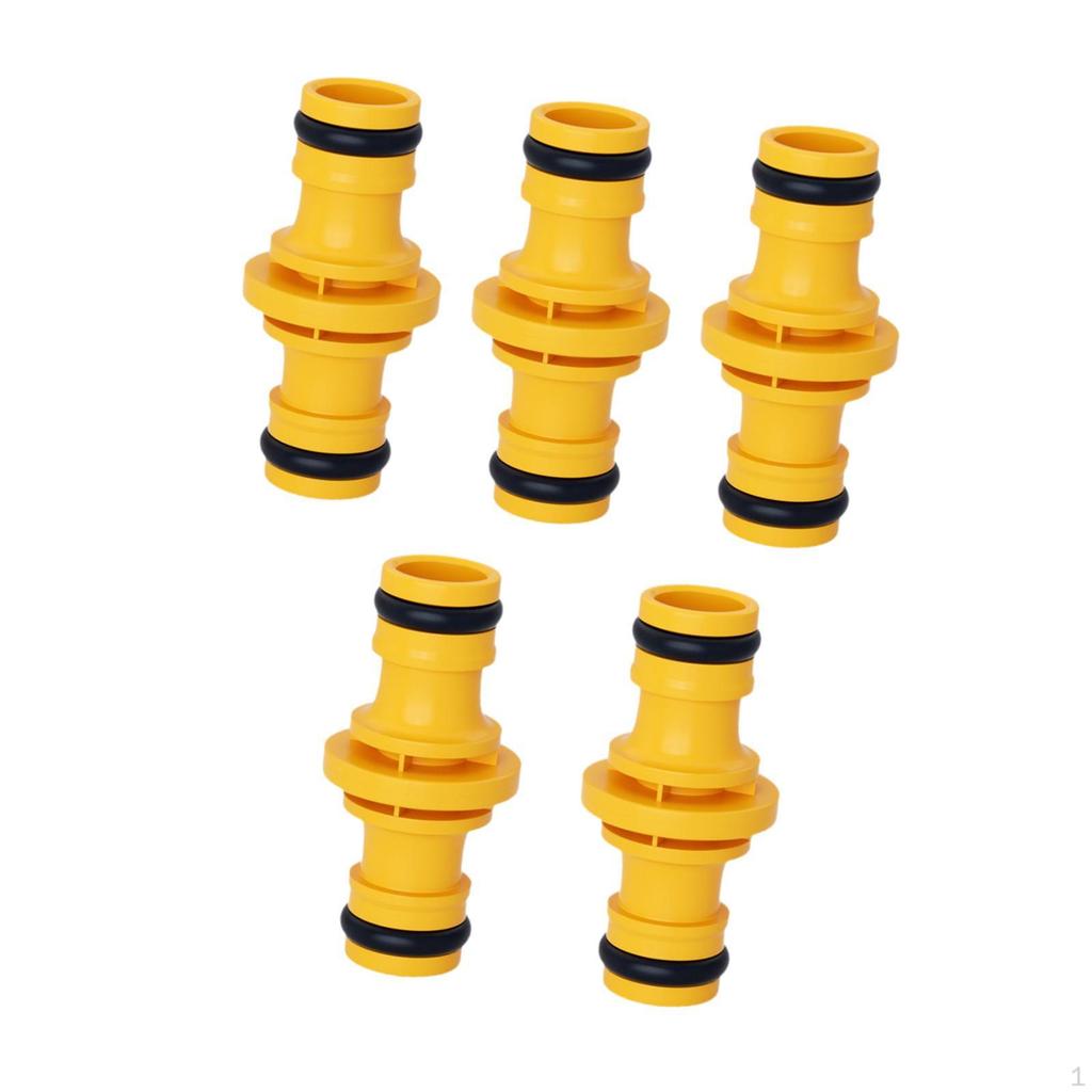 5 Pieces Garden Hose Pipe Connector, Water Joint Gardening Fixtures Fittings, Double Male Connector