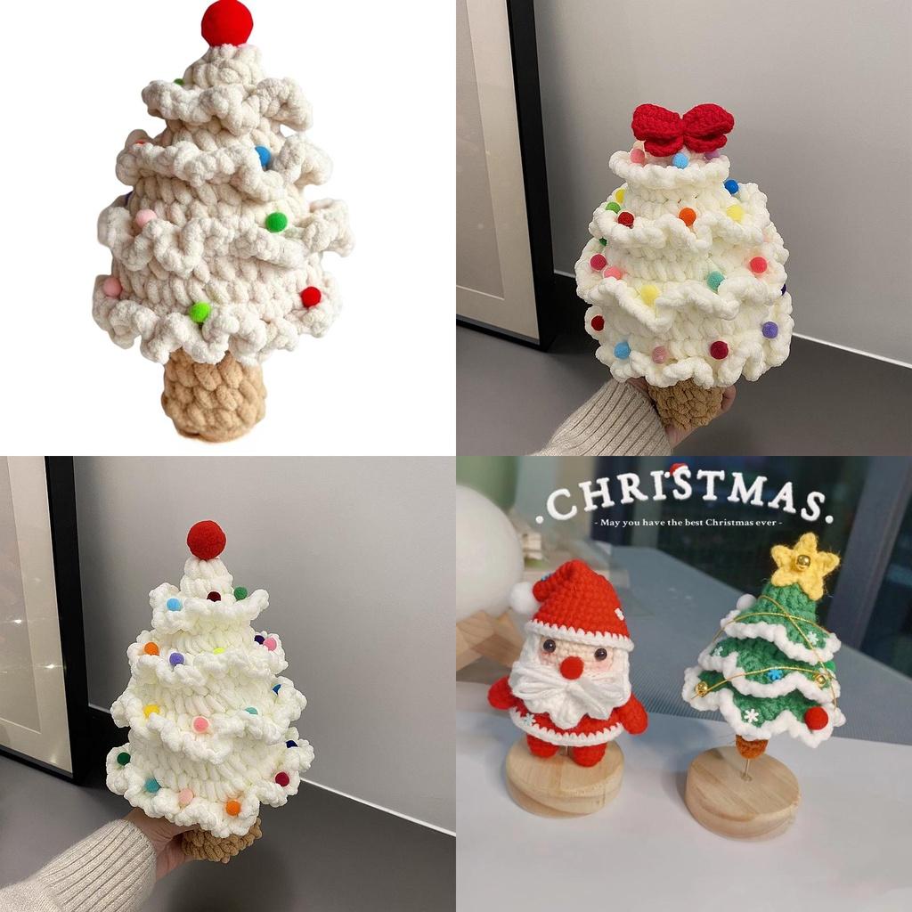 Handgemachtes DIY Strickmaterial-Set für Weihnachtsbaum mit Weihnachtsmann Perfektes Geschenk für Weihnachtsfeier