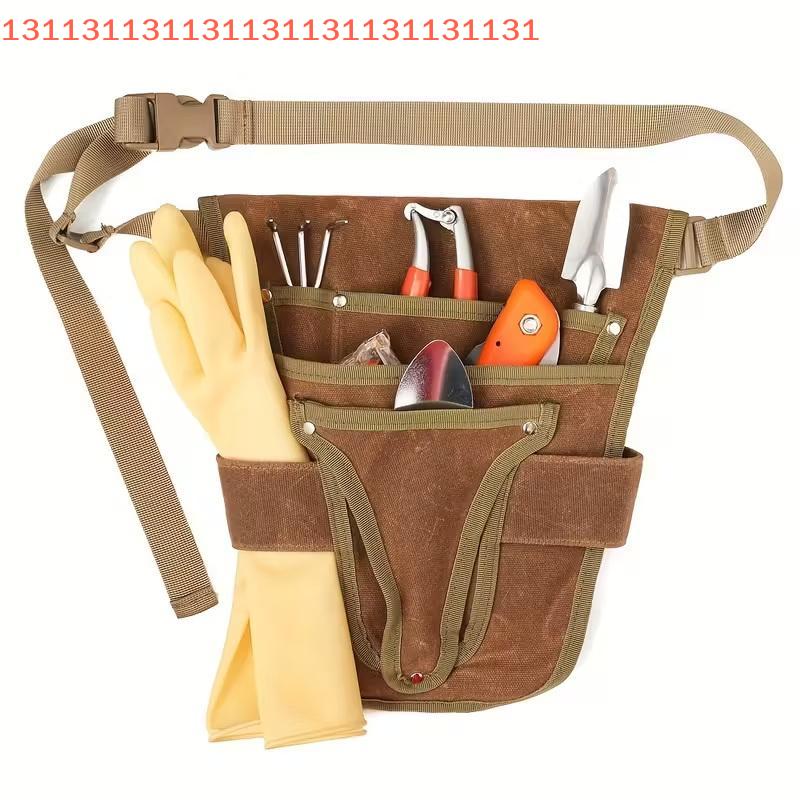 Multifunctional Gardening Tool Belt Bag - Canvas Tool Bag, Portable, Durable, Unisex, Multi-Pocket Storage Tool Waist Bag