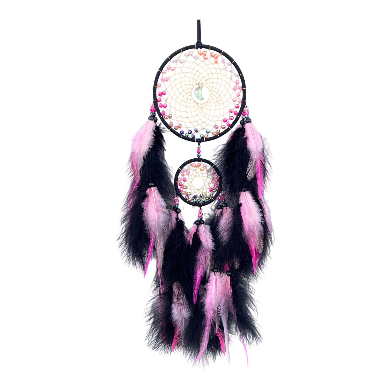 Dreamcatcher Wall Decor Dreamcatcher Boho Wall Hanging Decoration Hanging Ornament for Bedroom Home Living Room Room Decor розовый