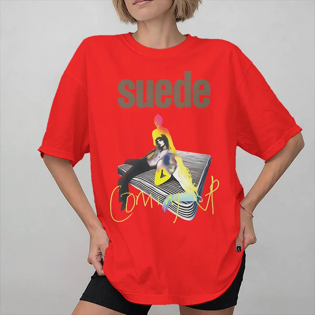 T-shirt con Stampa Grafica Banda Rock in Pelle scamosciata per Unisex Donna 100% Cotone Maglietta Abbigliamento