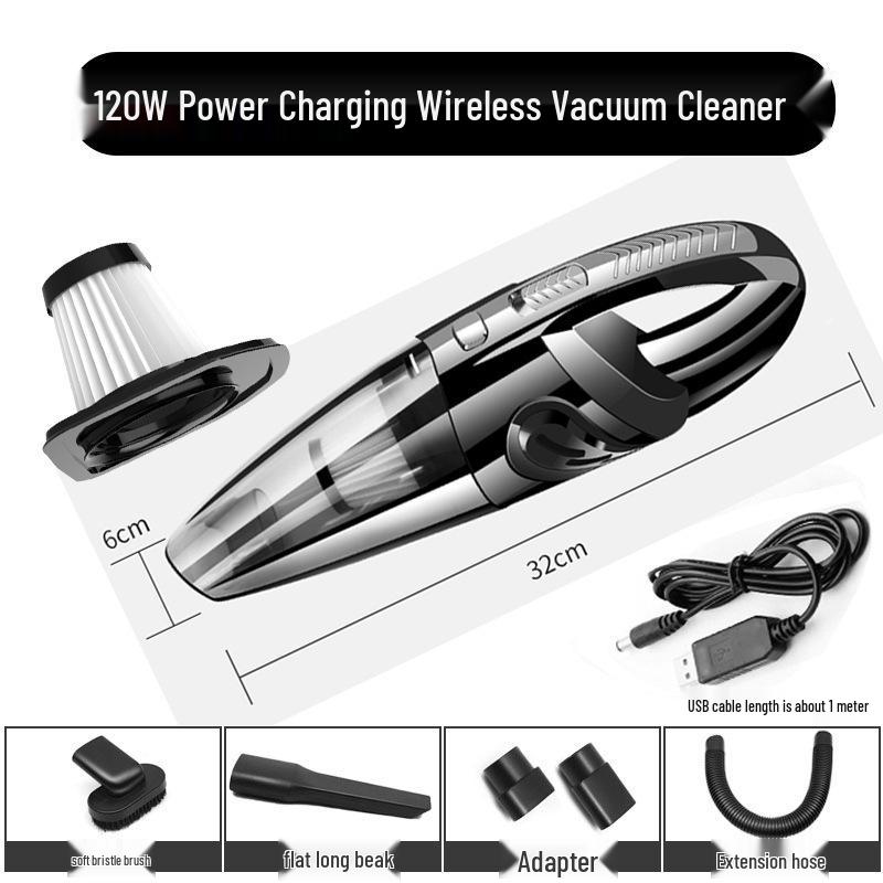 Wireless Handheld Vacuum Cleaner for Desktop, Car & Window with Powerful Suction