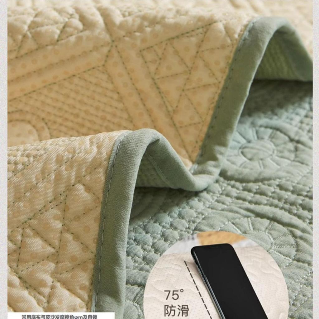 Neues Sofa-Kissen aus reiner Baumwolle für alle Jahreszeiten, rutschfestes und katzenkratzfestes Kissen, leichter Luxus Sofaüberwurf Abdecktuch