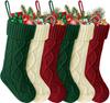 Calze di Natale per Bambini Taglia Grande Calza Lavorata a Maglia a Cavo Decorazioni Natalizie per Feste in Famiglia