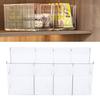 Food Storage Organizer Bins Clear Plastic Bins with 3 Removable Dividers for Pantry Kitchen Fridge Cabinet Organization