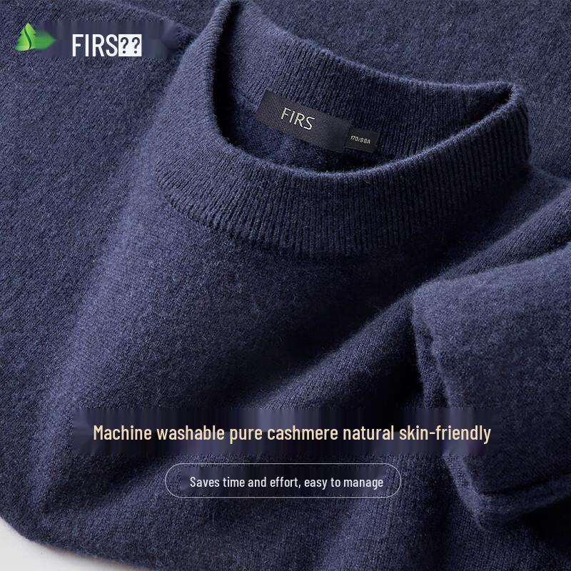 Shanshan Men's 100% Cashmere Crew Neck Sweater