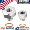 2 Stück Edelstahl LS Motorumbau Ansaugstopfen M16x1.5 auf 1/8 NPT M12x1.5 auf 1/8 NPT Kühlmitteltemperatur Öldrucksensor Adapter Für Alle GM LS Serien