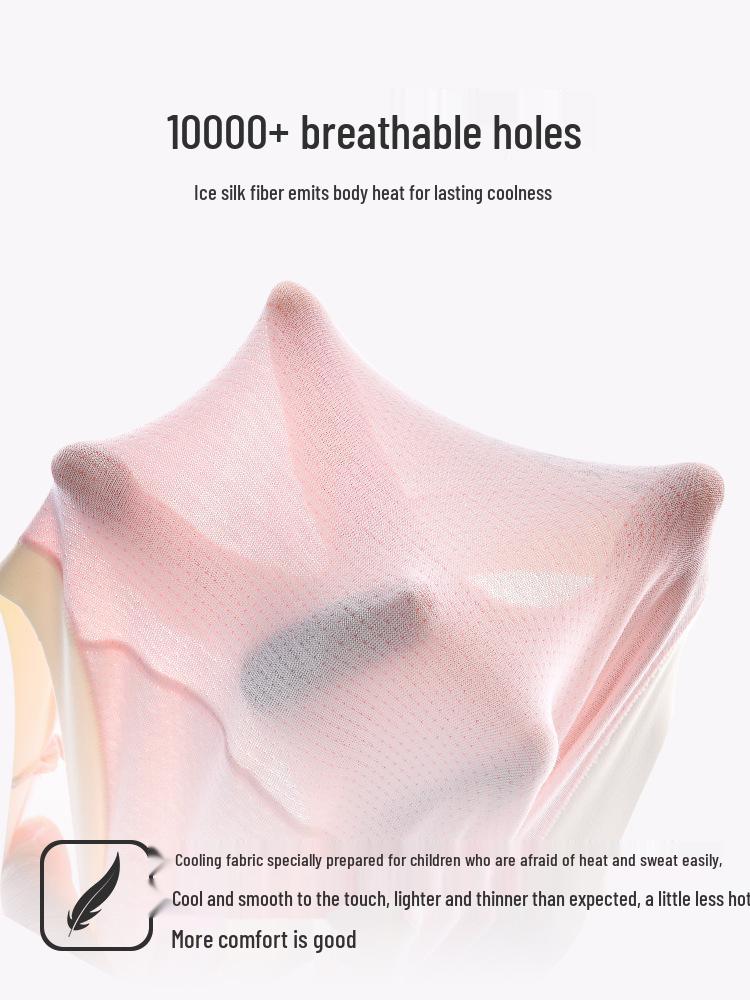 Summer Girls' Ice Silk Mesh Underwear - Soft Modal Cotton Triangle Pants for Toddlers, Breathable and Comfortable Fit.
