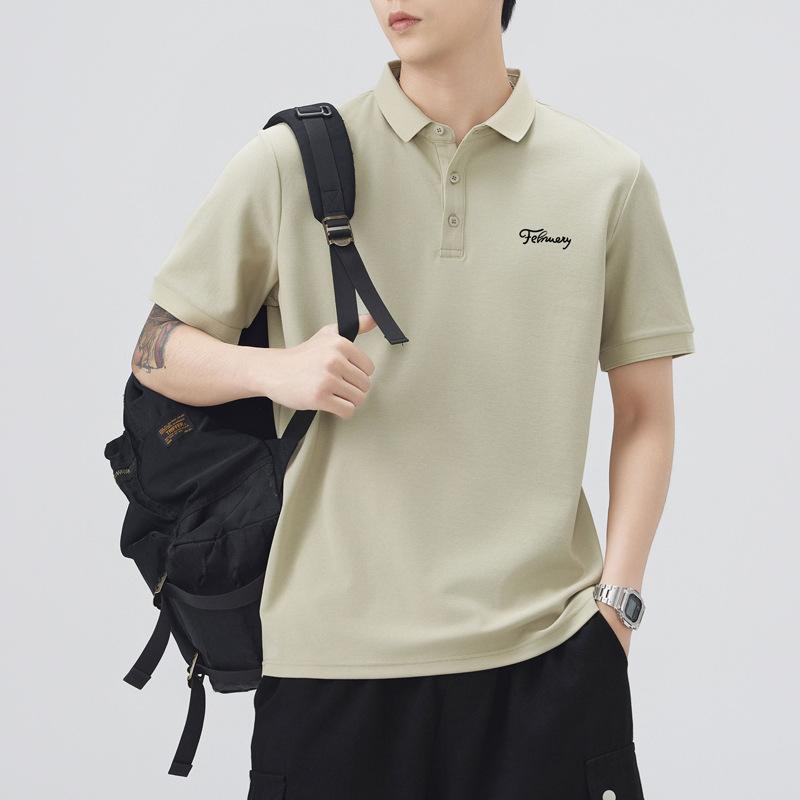 Summer Thin Three-dimensional Silicone Printed Short-sleeved POLO Shirt Men's T-shirt Top