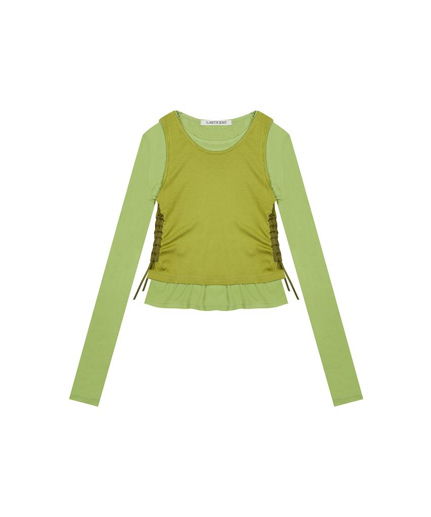 LARTIGENT L2 Layered T-Shirt(Light Green)