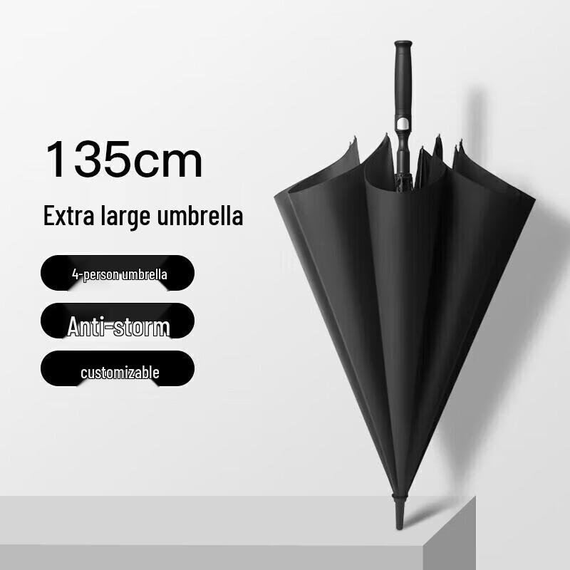 MAYDU Large Semi-Automatic Straight Umbrella