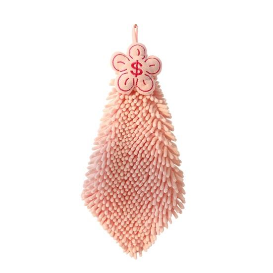 

Chenille Hanging Hand Towel Quick Drying Soft Absorbent Fuzzy Ball Hand Towel with Hanging Rope for Home Bathroom Kitchen