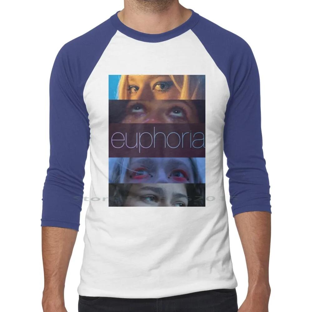 Euphoria T Shirt 100 Cotton Euphoria Eyes Looking Directions Movie Tv Show Cinema Color Zendaya Rue Bennett Hunter Schafer