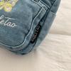 Vintage vyšívaná džínová taška Dámská taška přes rameno Crossbody taška