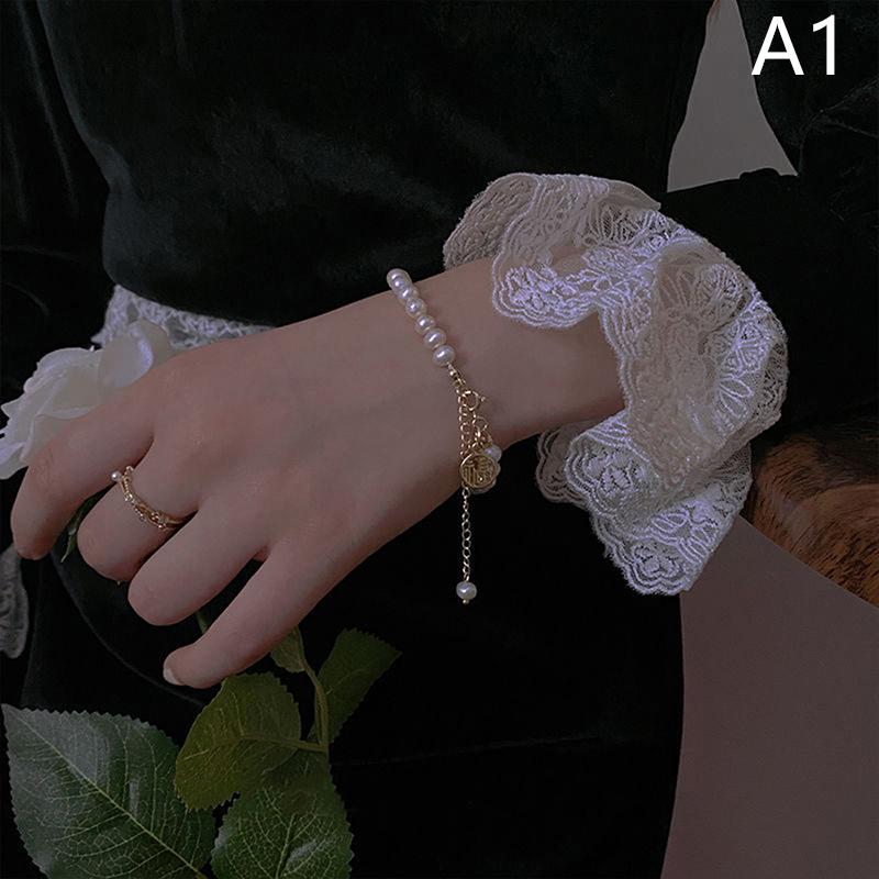 Vintage Fairy  Women Bracelet Retro Pearl Pendant Adjustable Bracelet