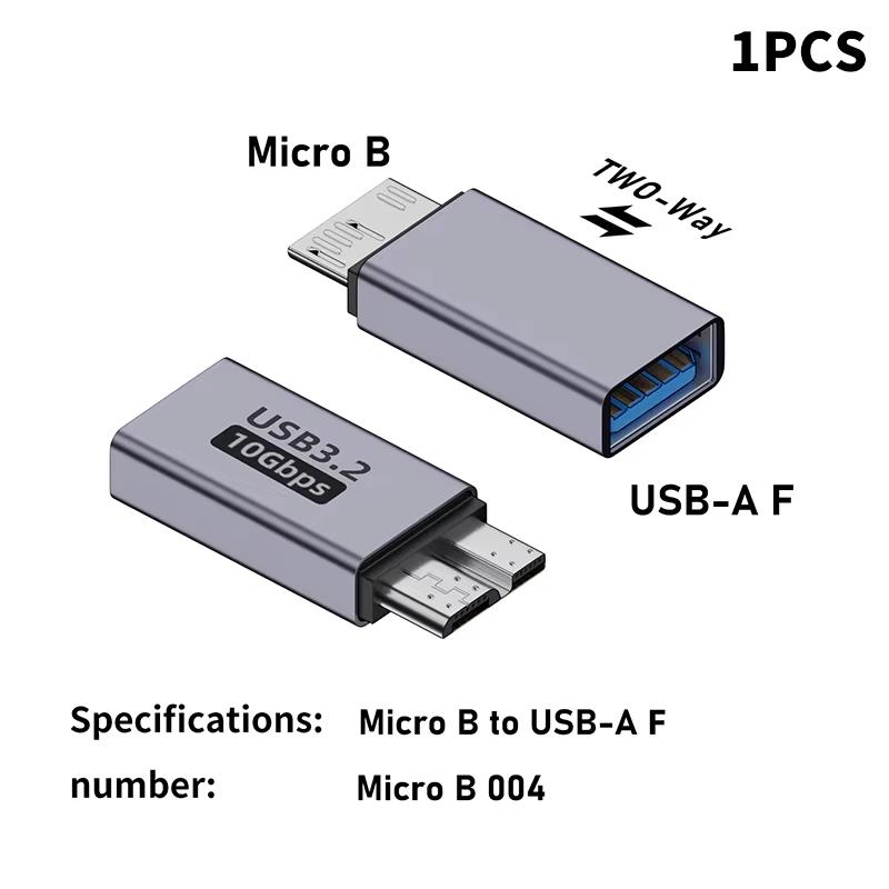 Micro B USB C 3.0 Stecker auf Typ C Buchse Adapter Typ-C USB3.0 Micro B Anschluss für externe Festplatte HDD Kabeladapter