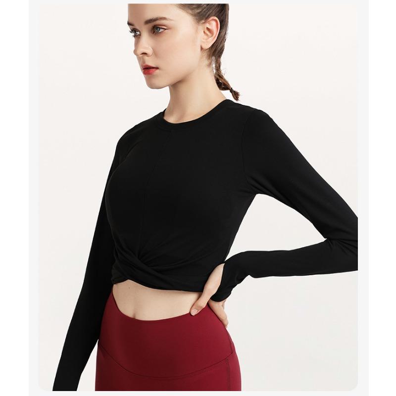 Top Casual Slim cu Mânecă Lungă pentru Yoga pentru Femei