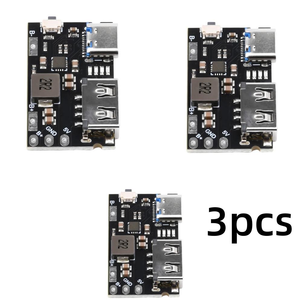 1/3/5 PCS 2.4A Boost Converter Power Module Lithium Battery Charging Protection Board LED Display For DIY Charger Type-C USB 5V