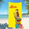 Customizable Personalized Beach Towels Curious George Themed designs.Suitable for the Beach, Yoga, Sports;ideal As Beach Accessories