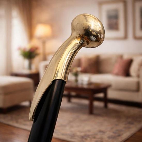 Handcrafted Brass Handle Walking Cane Gentleman s Walking Stick