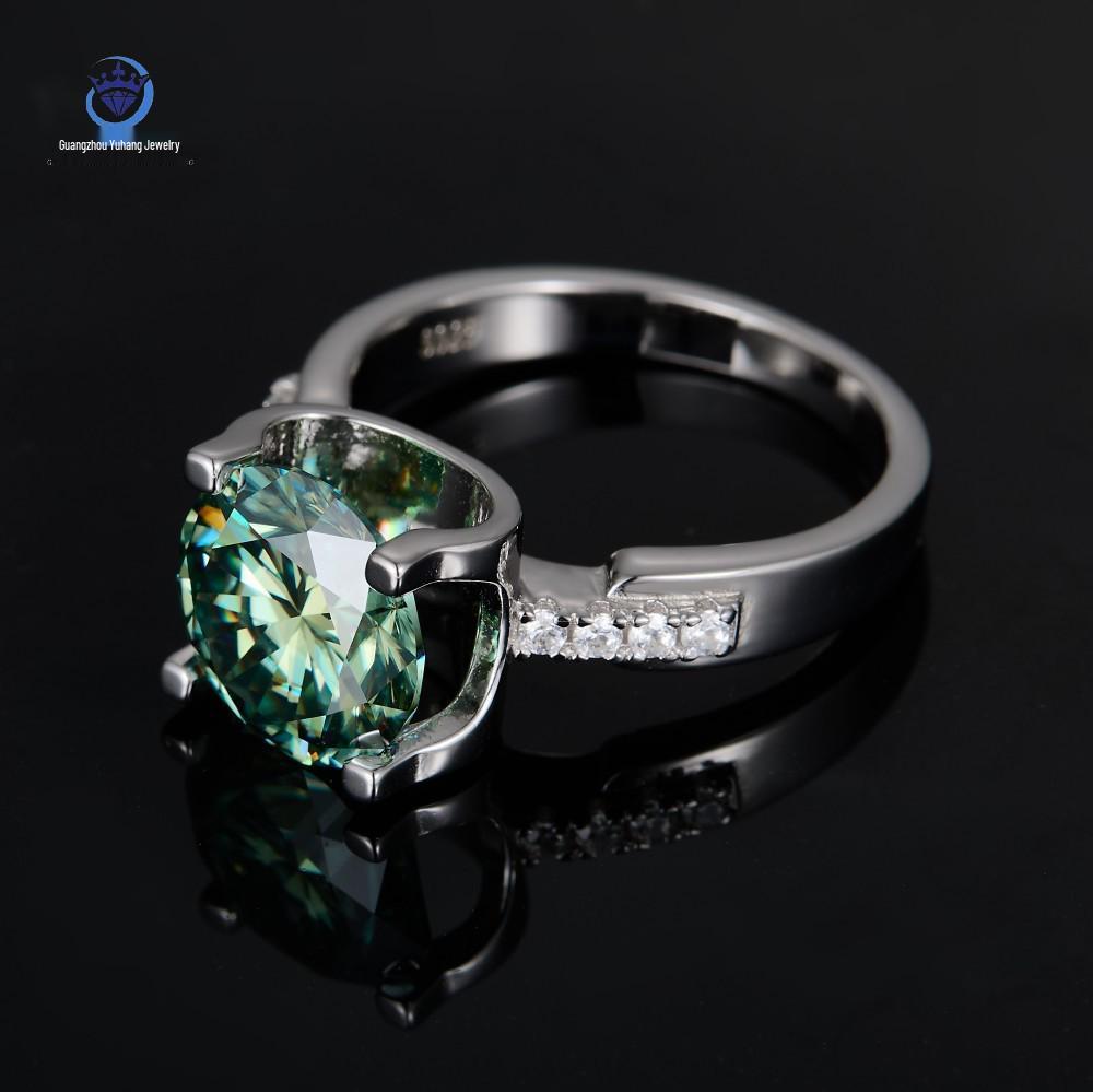 18K Gold Moissanite Ring: 1-5 Carat Prong Set – Women's Wedding & Proposal Gift