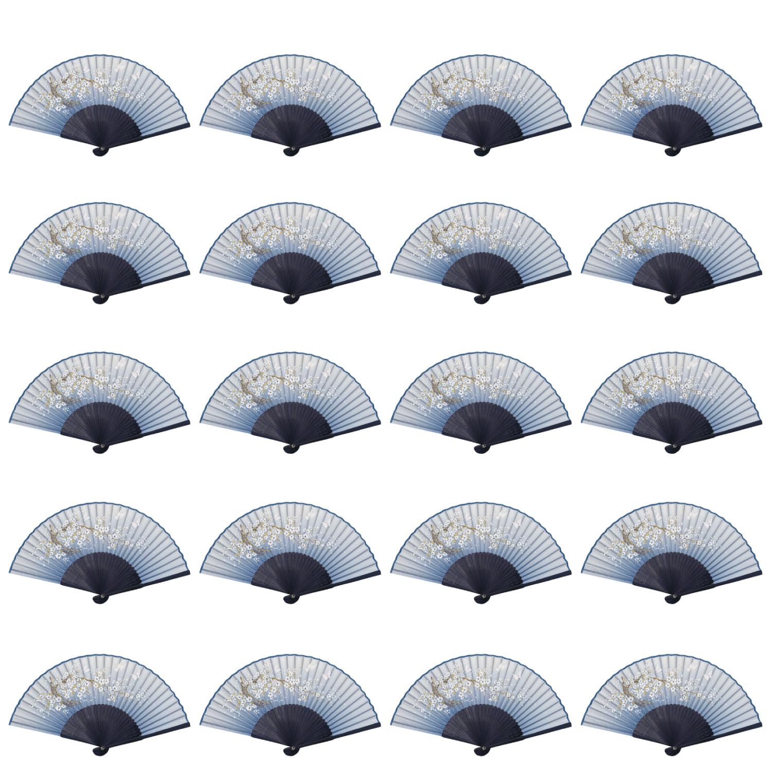 

Castle Enterprise S Премиум Ручной Веер Сакура и Бабочка Набор из 20 Оптом Отличный Японский Сувенир для Иностранцев [Золотой (синий)] -