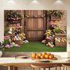 VIIKAMA Spring Easter Photography Background Polyester Fiber Festival Decoration Durable Wall Background Banner