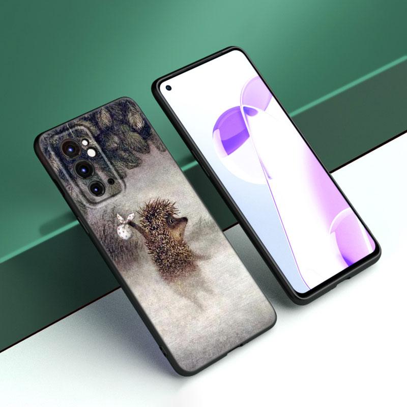 

Черный силиконовый чехол для телефона Hedgehog In The Fog для OnePlus 9 10 11 12 ACE 2V Pro 9RT 10T 10R Nord CE 2 3 Lite N10 N20 N30 5G OnePlus Nord 3 5G