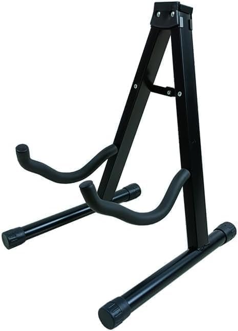 Stable Folding Guitar Stand for and Bass Black Acoustic, Electric, Guitars,
