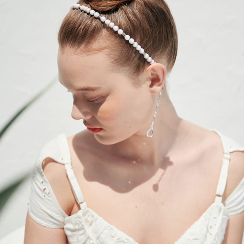 MIKSHIMAI DELICATE PEARL HEADBAND MKSMHB014