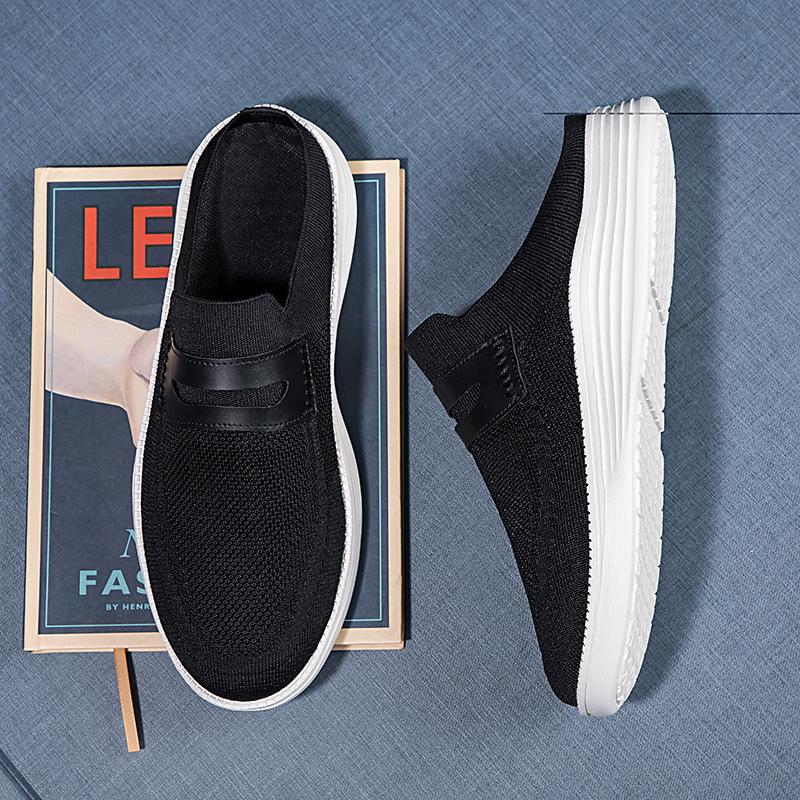 Large size cold sticky slippers MD sole casual men's and women's fashion mesh lightweight sports shoes one pedal lazy shoes