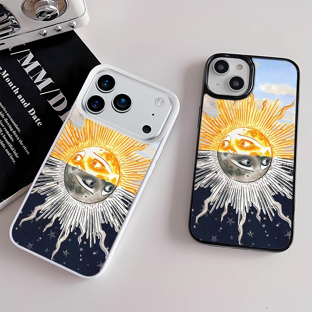 Sun And Moon Eye Pattern Phone Case For IPhone 17 Air 16 15 14 13 12 11 Pro Max XR 14 Plus Shockproof Protective Cover