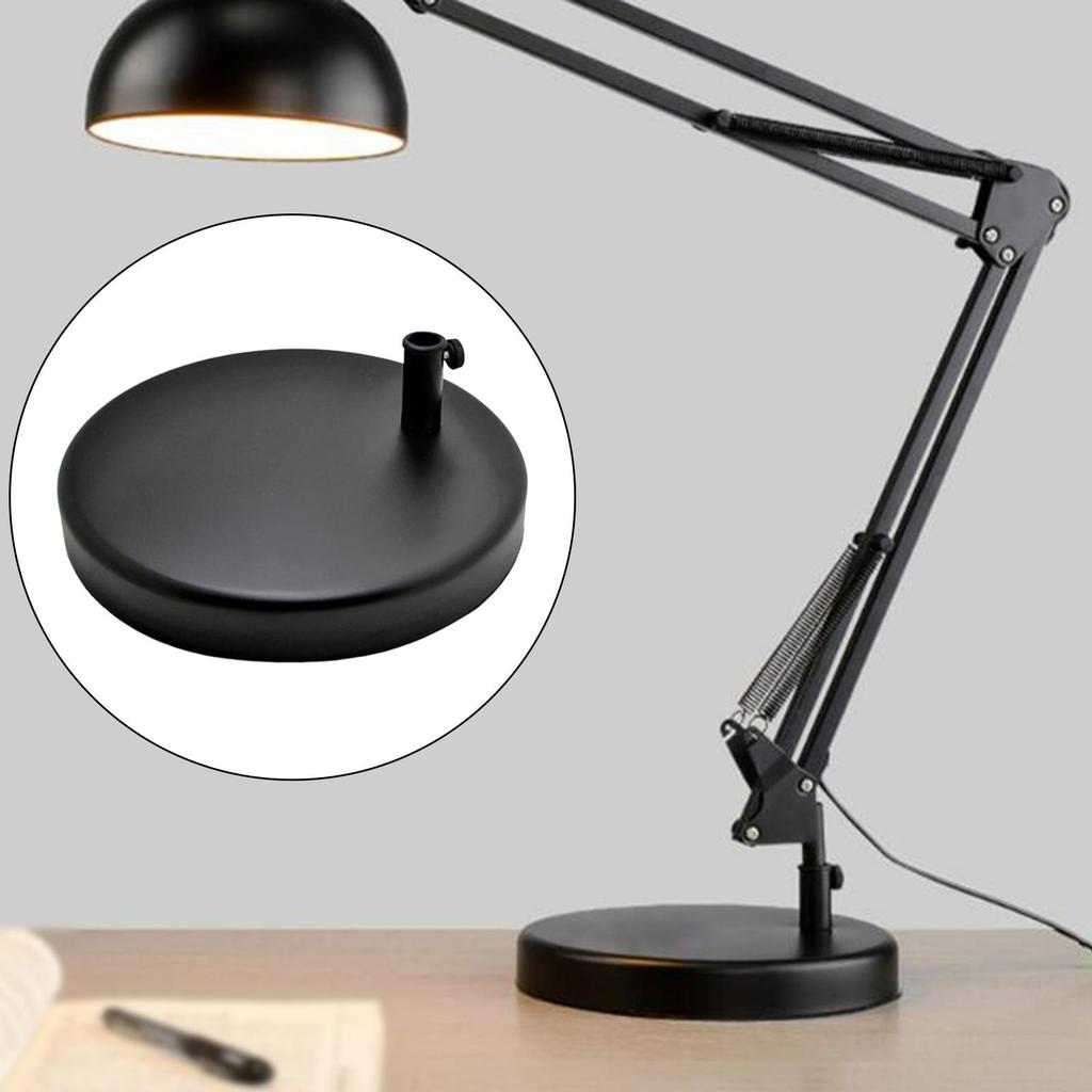 Study Room Bedside Weighted Base for Table Lamp Round Metal Plate for Reading Desk Lamp Modern Design