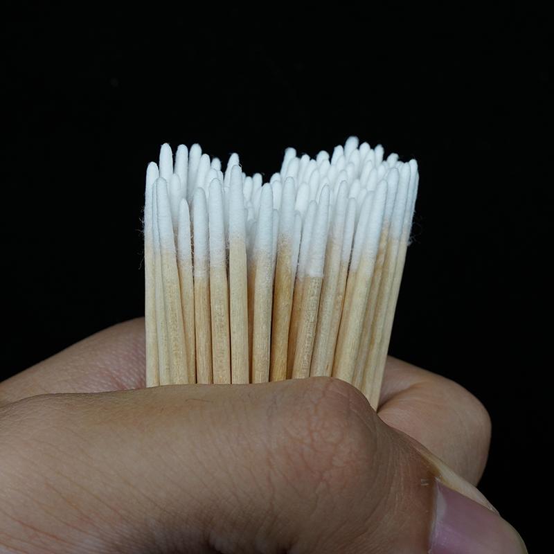 300Pcs Nails Wood Cotton Swab Clean Sticks Nail Polish Remover Art Tools Wooden Cotton Head Manicure Corrector Nail Polish Tool