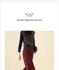 Guang Mei Women's 2025 Winter Velvet-Enhanced Silk Wool Straight-Leg Pants: Slimming, Casual, and Wide-Leg Fit