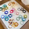 European & American Acrylic Gradient Ring Set: Fresh, Sweet, Niche Design for Women