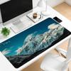 Nature Snow Mountain Landscape Large Extended Gaming Mousepad Non Slip Desk Surface Scenic Print For Gaming And Office Workspace