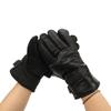 2pcs Heated Gloves USB 5V Waterproof PU Leather Breathable Adjustable Can Touch The Phone Screen Electric Heating