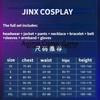 Anime Game LOL Arcane Cosplay Costume Crit Loli Jinx Cosplay Loose Cannon Cosplay Outfit Shoes Wig Sexy Women Carnival Costume