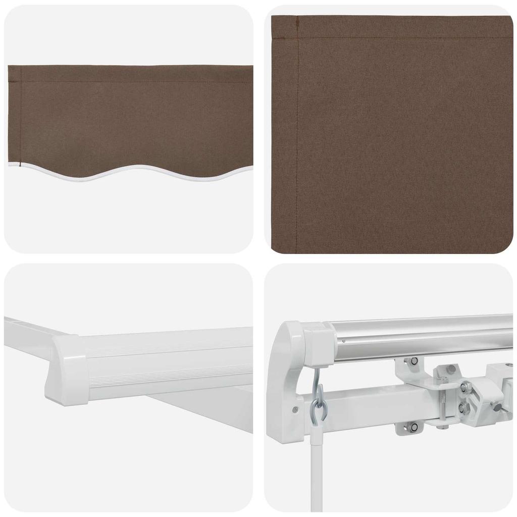 Retractable Awning Taupe 3.5 X 2.5 M Polyester and Aluminum