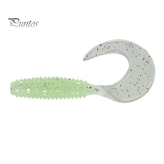 20/30/50 vnt. 3/4/5/6/7CM Minkštas sliekų masalas Spalvingas silikoninis garbanotas uodegos masalas žvejybai gėlo vandens sūriame vandenyje Universalūs ešerių ešerių žvejybos priedai