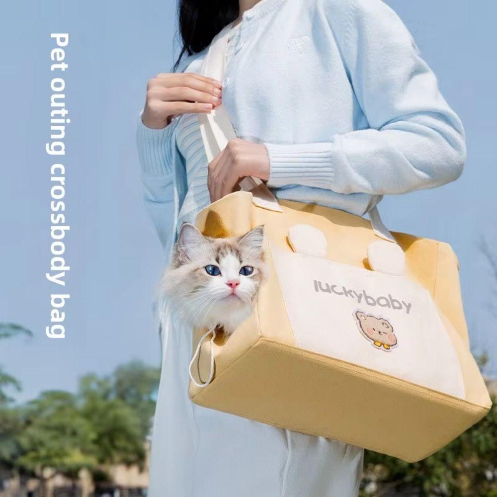 Comfortable Cats Dog Carrier Foldable Outdoor Cat Carrier Bag Travel Cat Handbag  Pet Outing