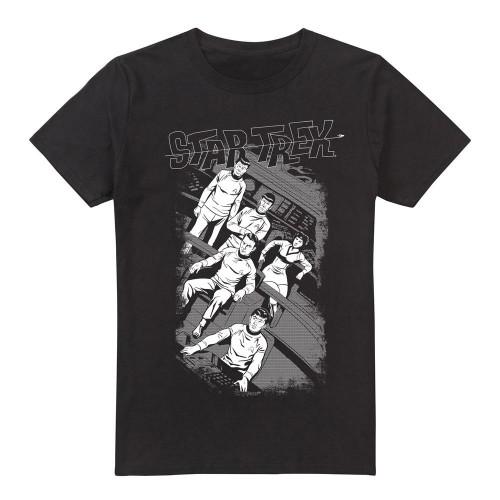 STAR TREK Mens Tilted Bridge Retro T-Shirt