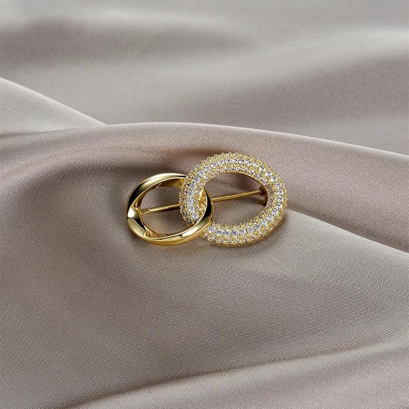 Brooch, High-end Women, Luxurious and Sophisticated, Niche and Exquisite, Interlocking Brooch, Suit Pin