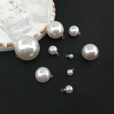 10PCS ABS Imitation Pearl Clothes Decor DIY Dangle Earrings Pendant  Zipper
