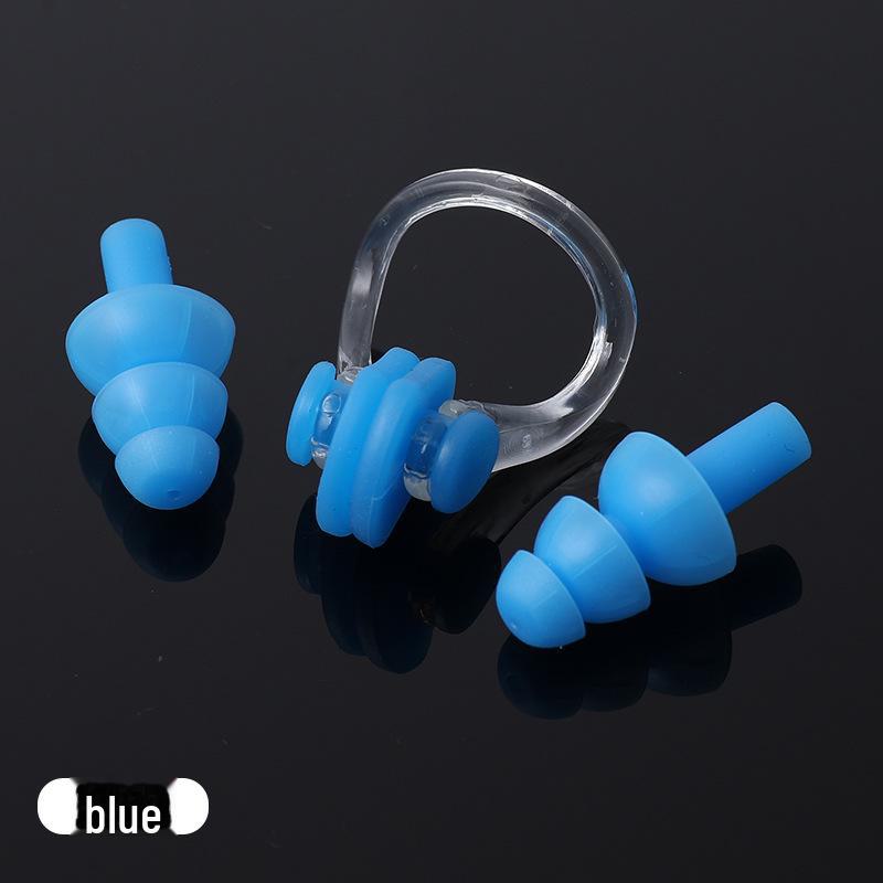 

Водонепроницаемый силиконовый зажим для носа для плавания и беруши в комплекте с футляром