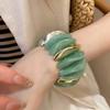 Acrylic Oval Ombre Patchwork Bracelet: Light Luxury, Sweet Temperament, Fashion Jewelry.