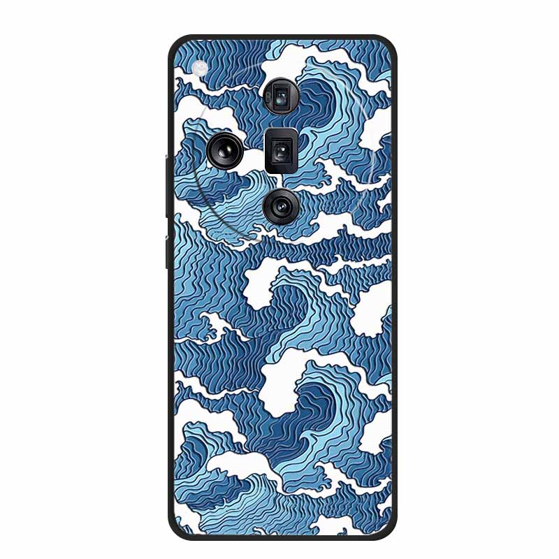 3D Emboss Case For OPPO Find X7 Ultra Phone Case Relief Black Silicone Soft Back Cover Coque For OPPO Find X7 Ultra Cases Fundas