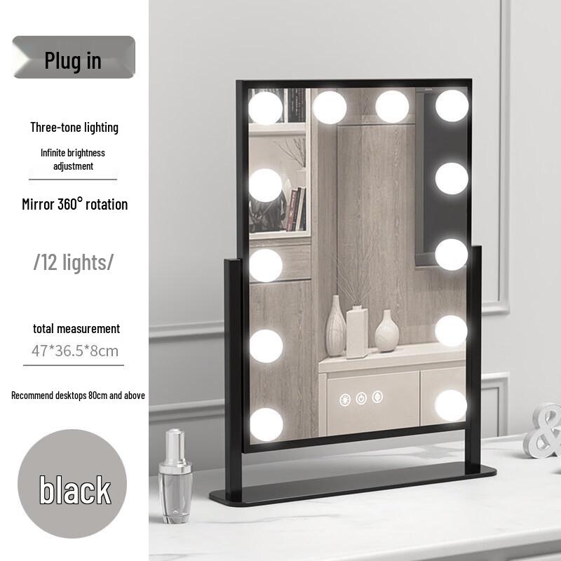 Yuzhuxun Lighted Desktop Vanity Mirror